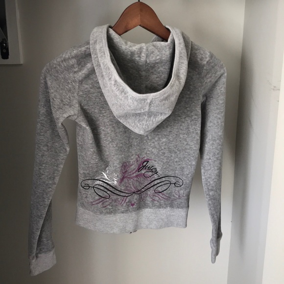 Juicy Couture Tops - Y2K Juicy Couture track embroidery velour hoodie jacket sweatshirt